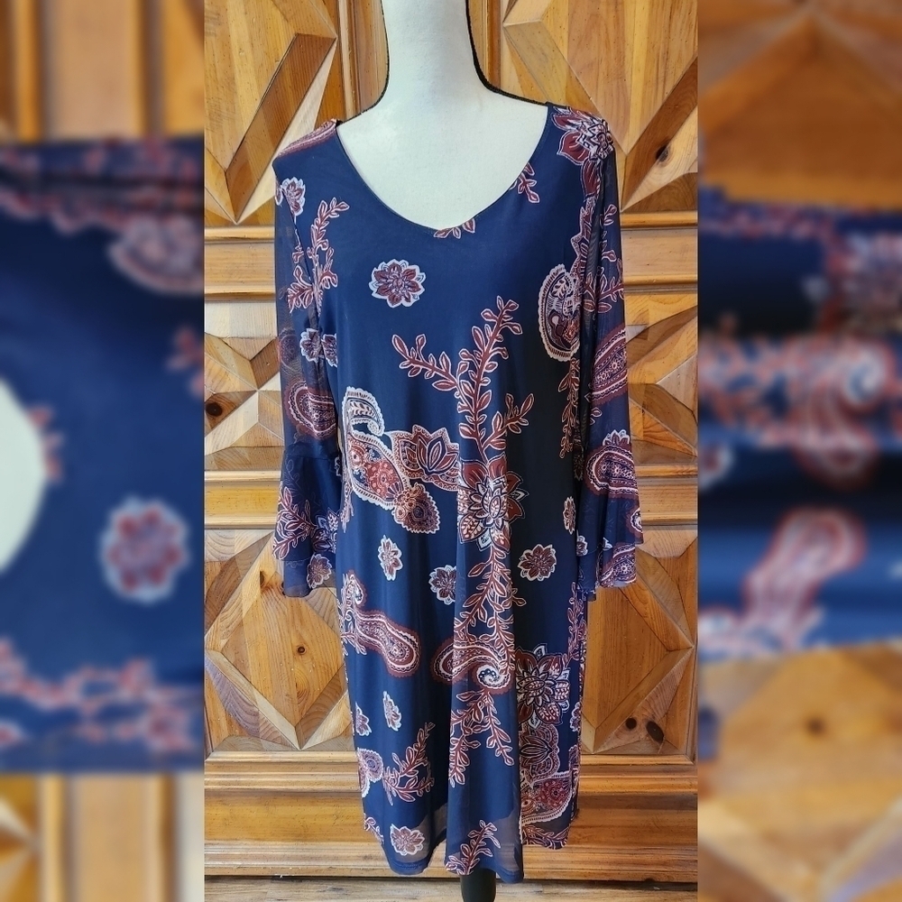 Allison Brittney Paisly Dress Sz L